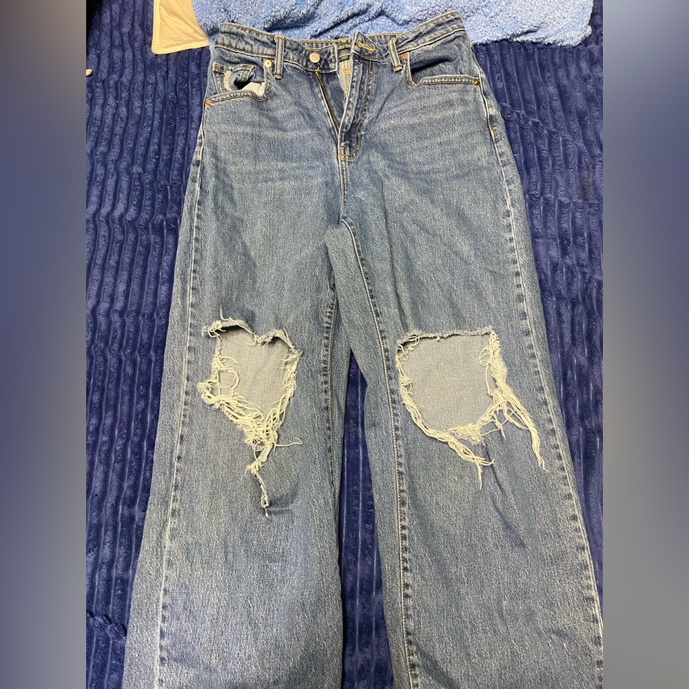 Distressed jeans